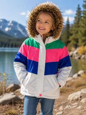 Boden Kids Colorblock Ski Jacket / Winter Coat – Size 3–4Y